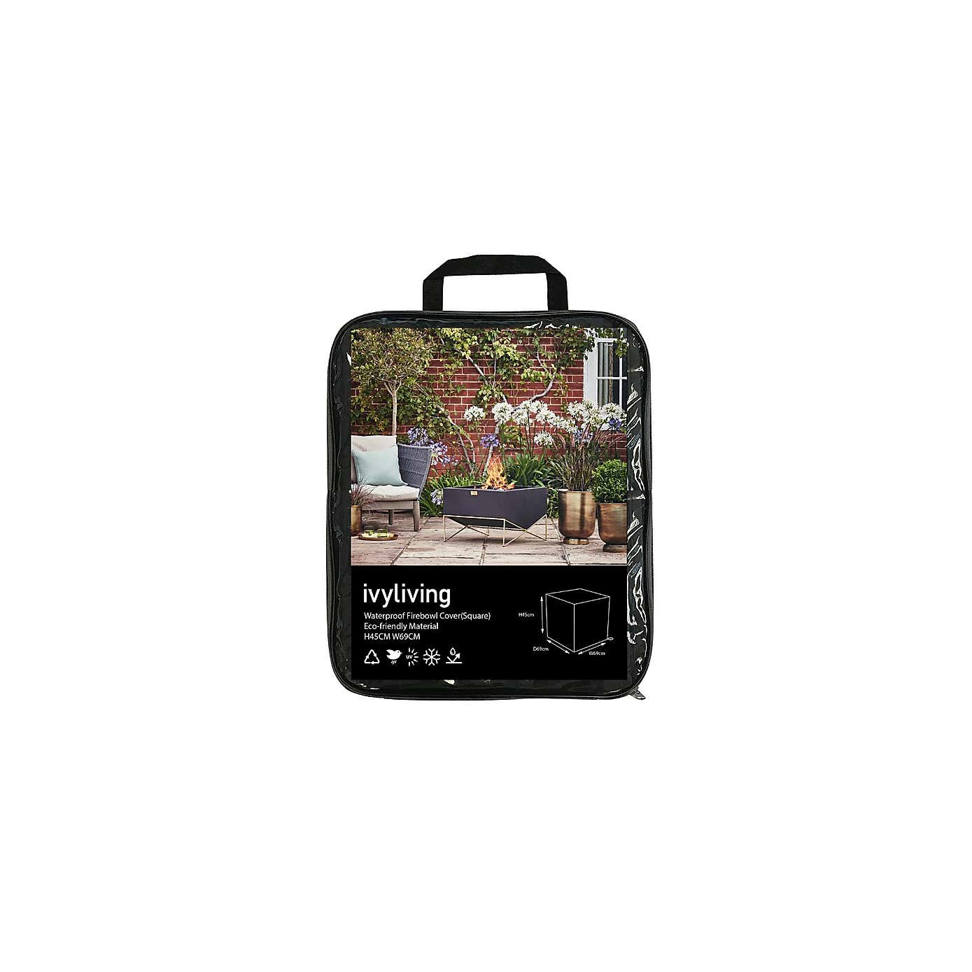 Waterproof Square Firebowl Cover with Eco-friendly Material