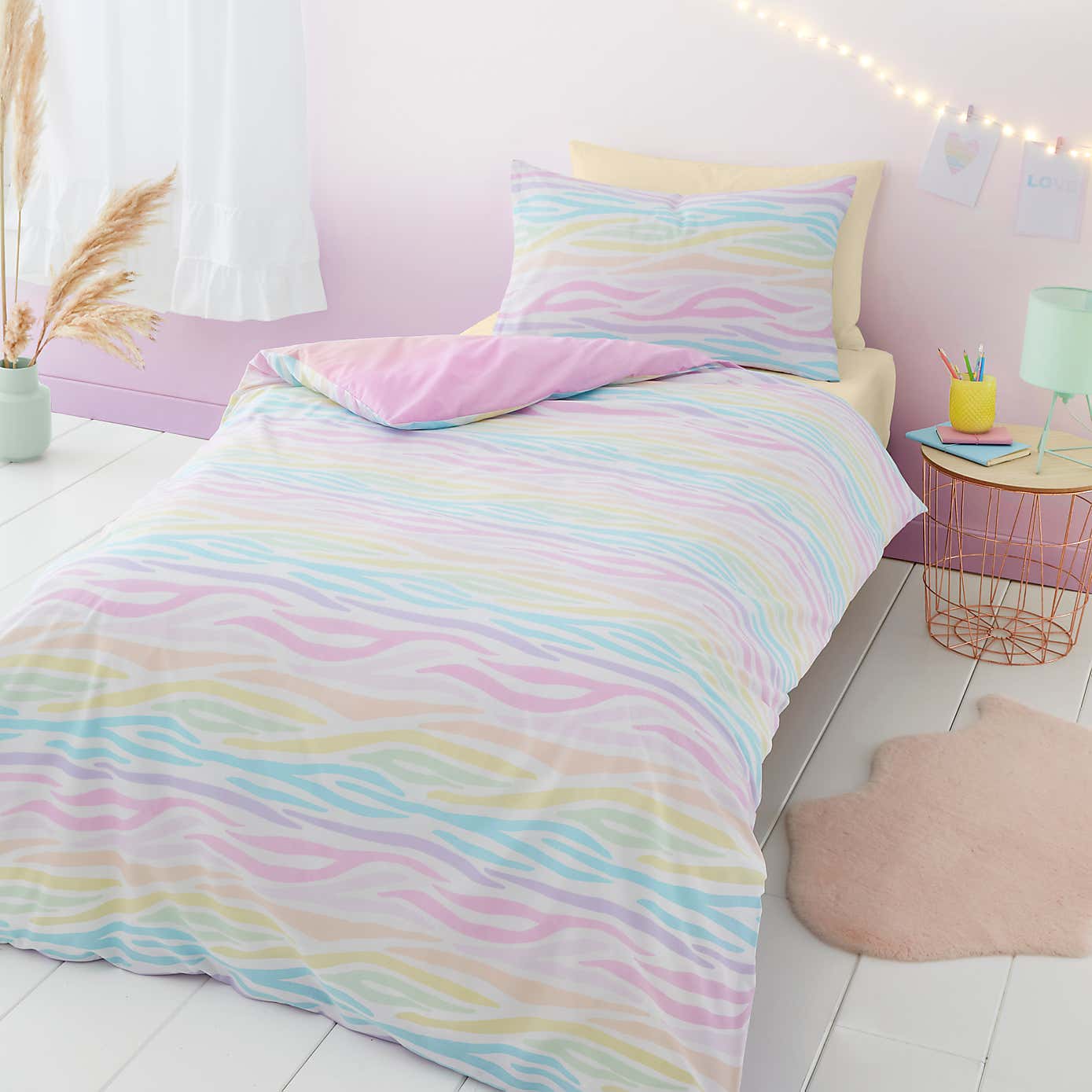 Ombre Pastel Duvet Cover and Pillowcase Set