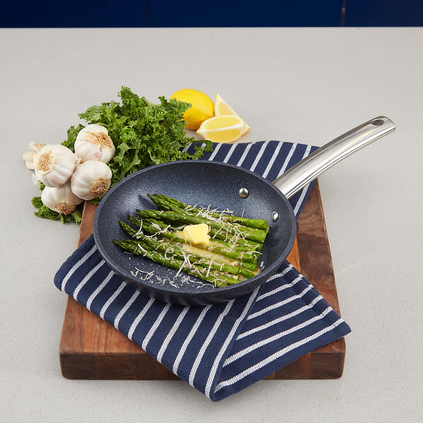 TruStone Non-Stick Aluminium Violet Black Frying Pan, 20cm