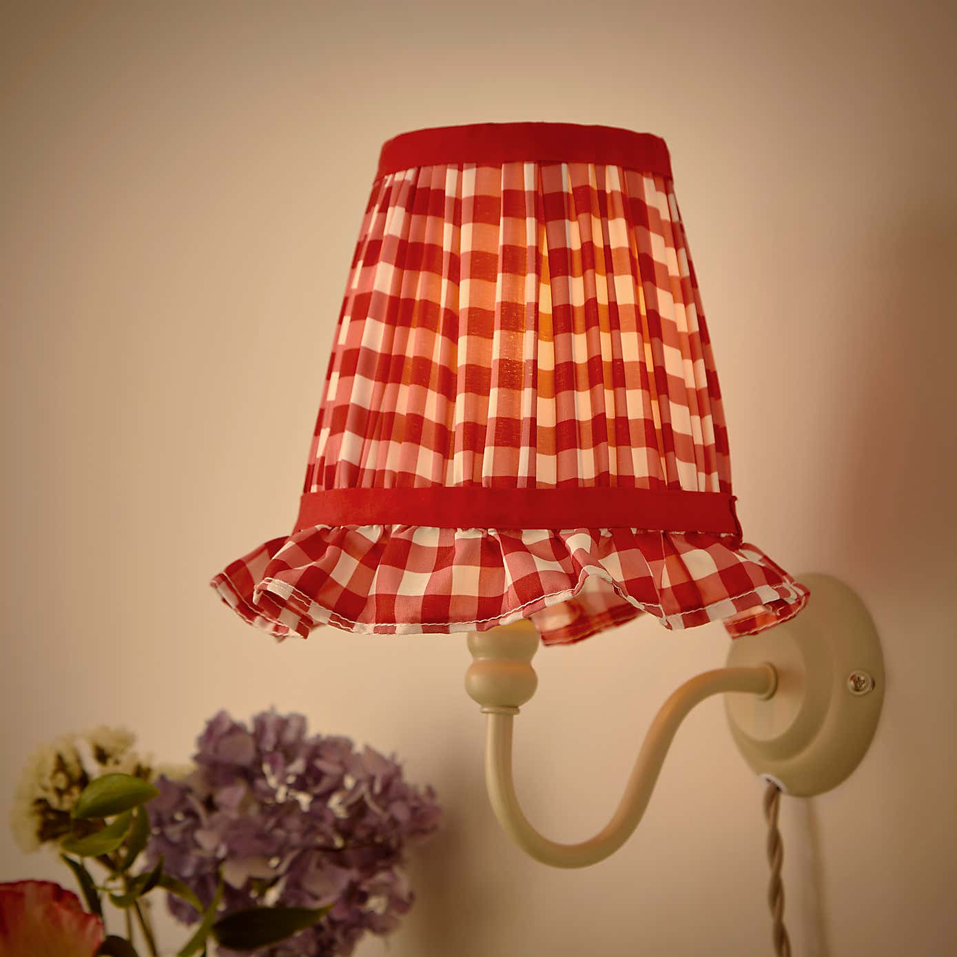 Carys Frilled Gingham Lamp Shade