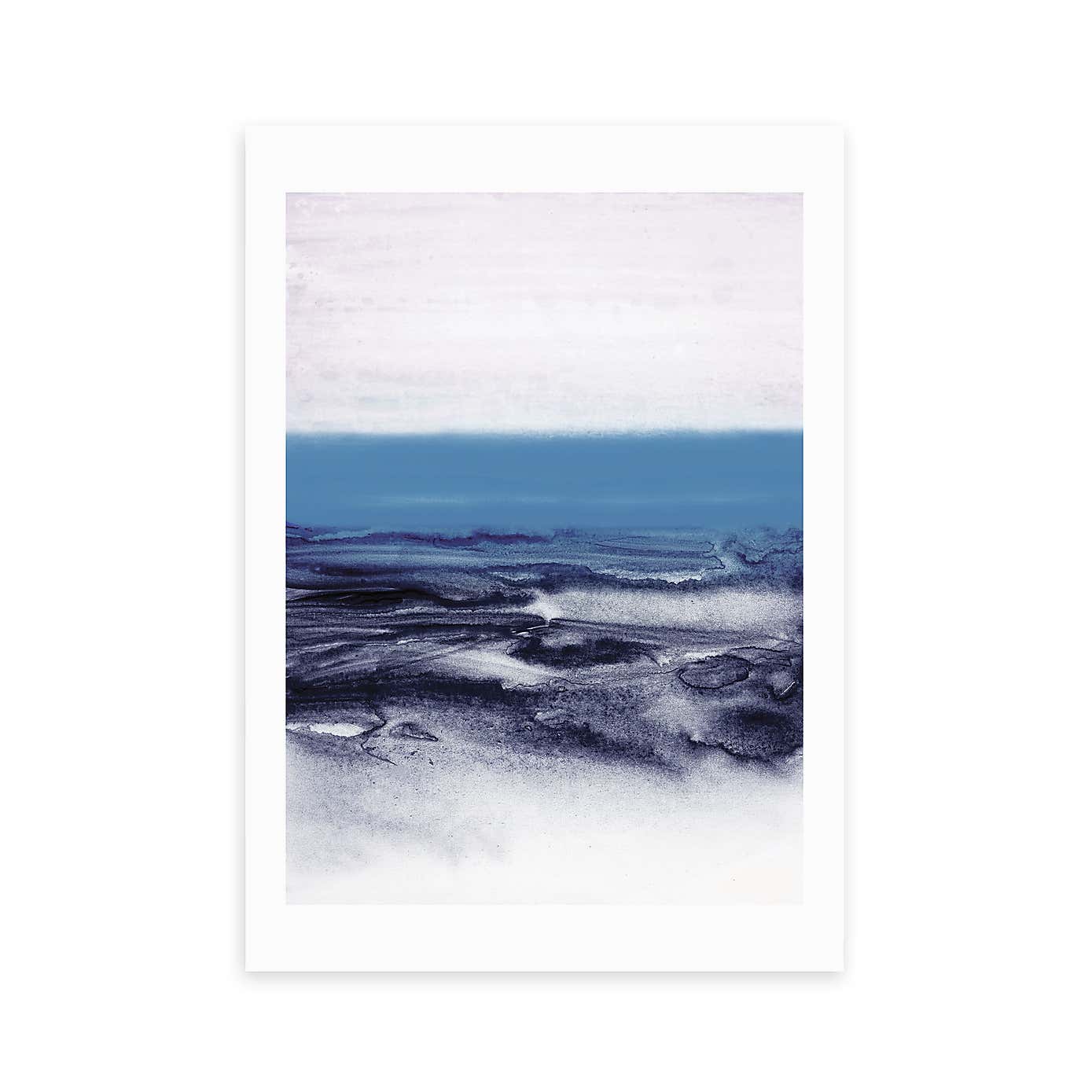 East End Prints Watercolor Landscape Blue Print