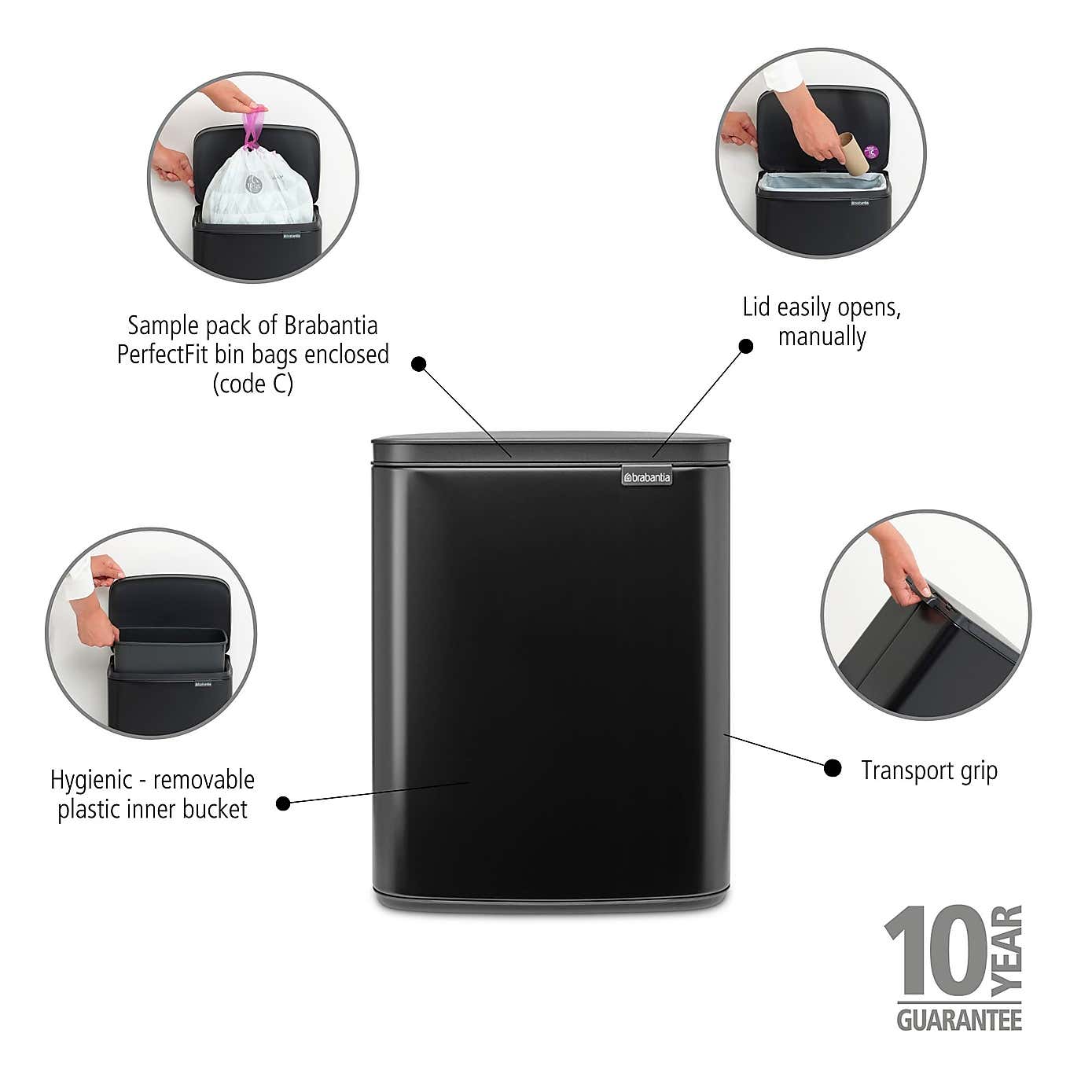 Brabantia Bo 12L Waste Bin