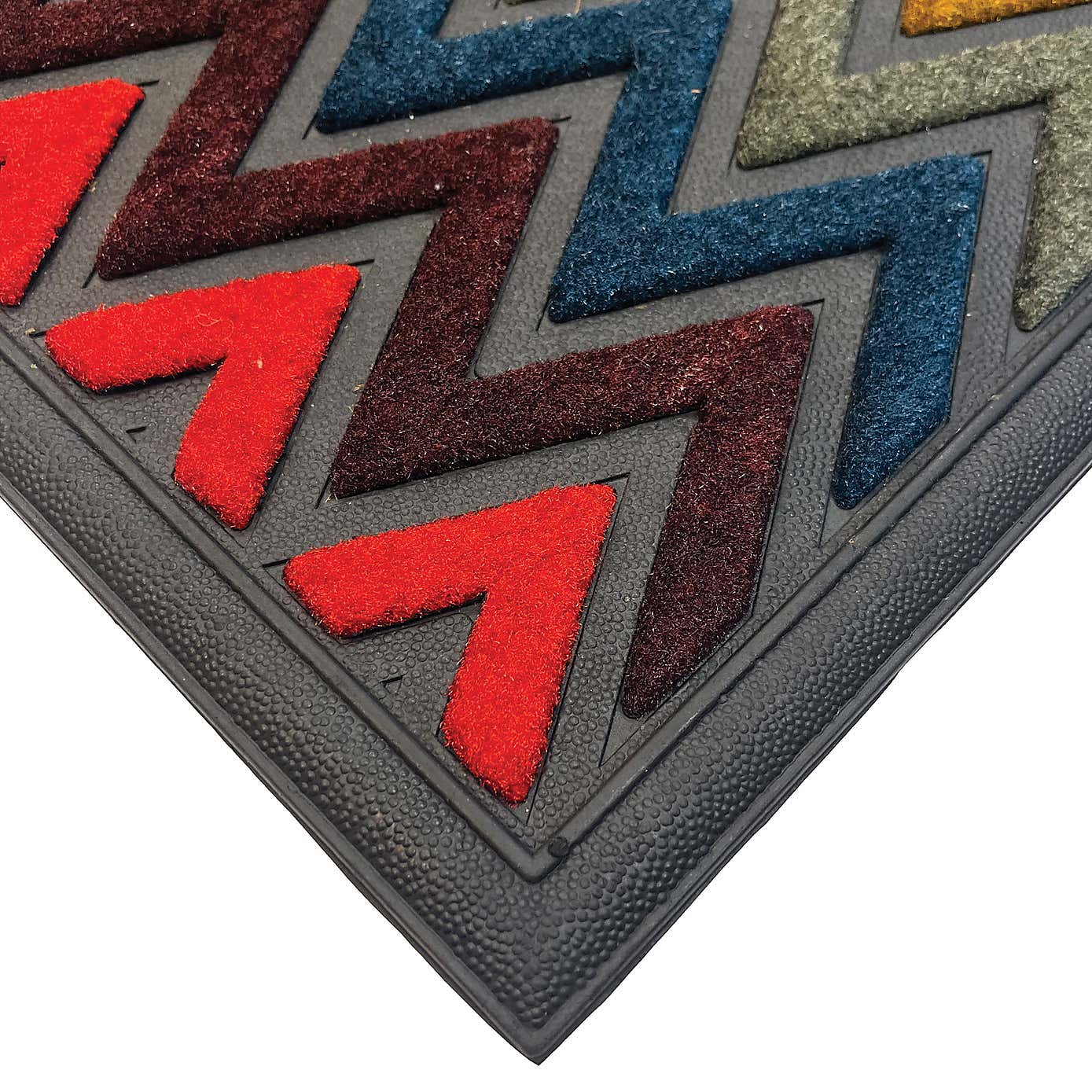 Scrape N' Sorb Multicoloured Zig Zag Doormat