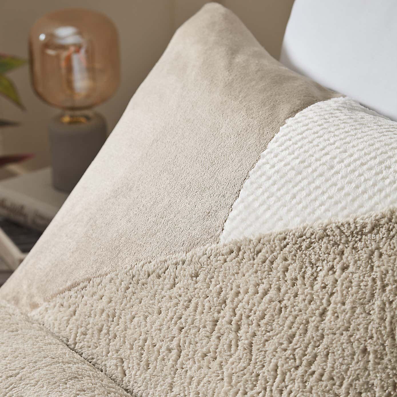 Catherine Lansfield Cosy Larsson Geo Fleece Duvet Cover and Pillowcase Set