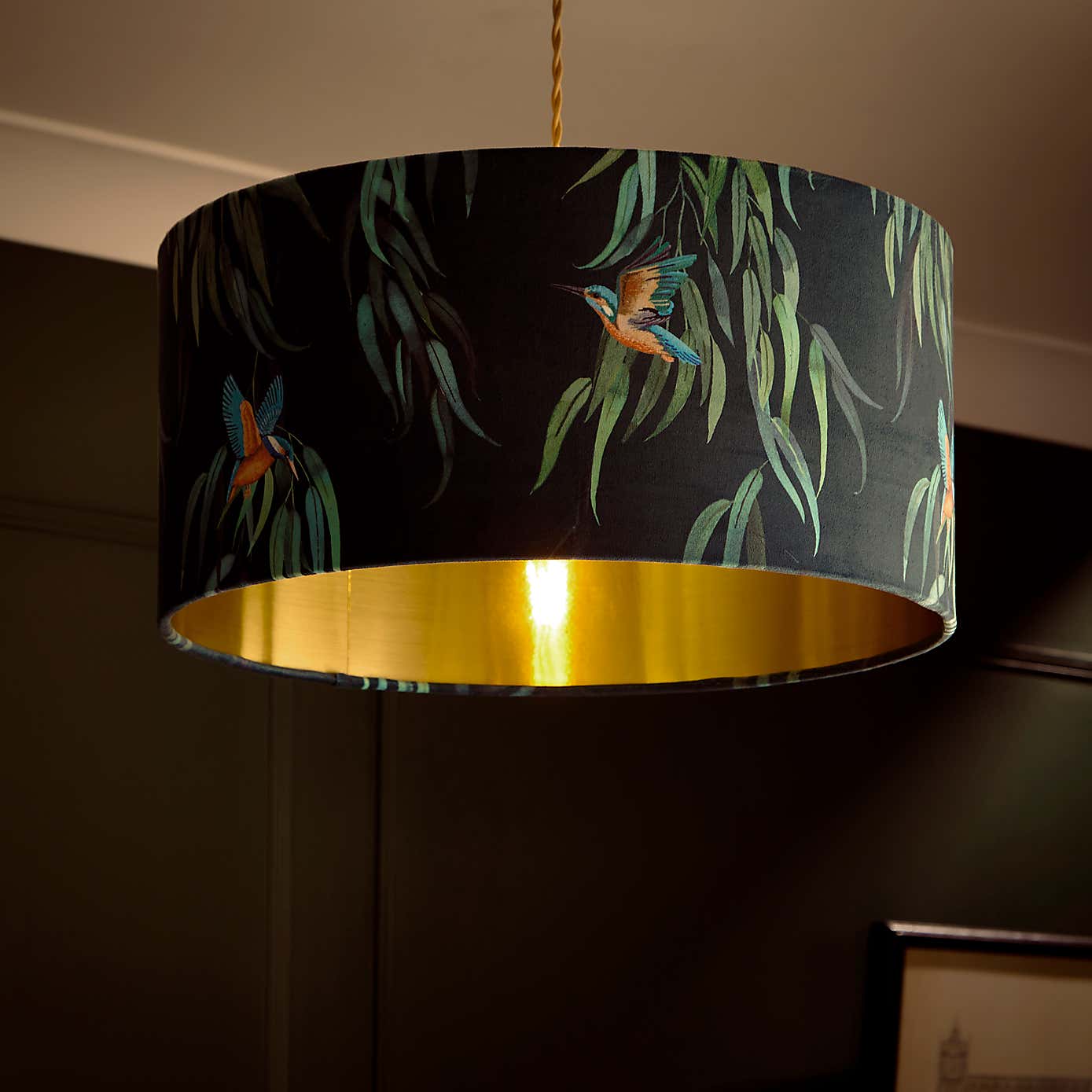 Kingfisher Drum Lamp Shade