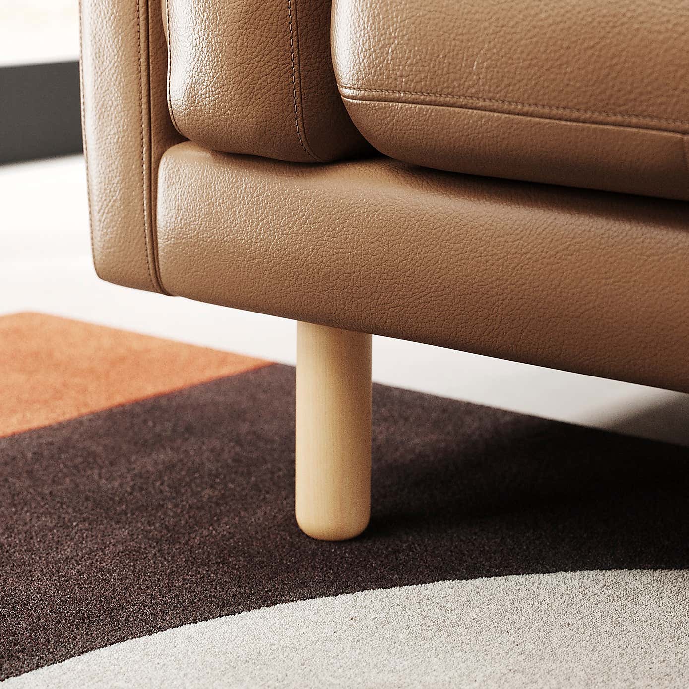 Newton Classic Leather Corner Chaise Sofa