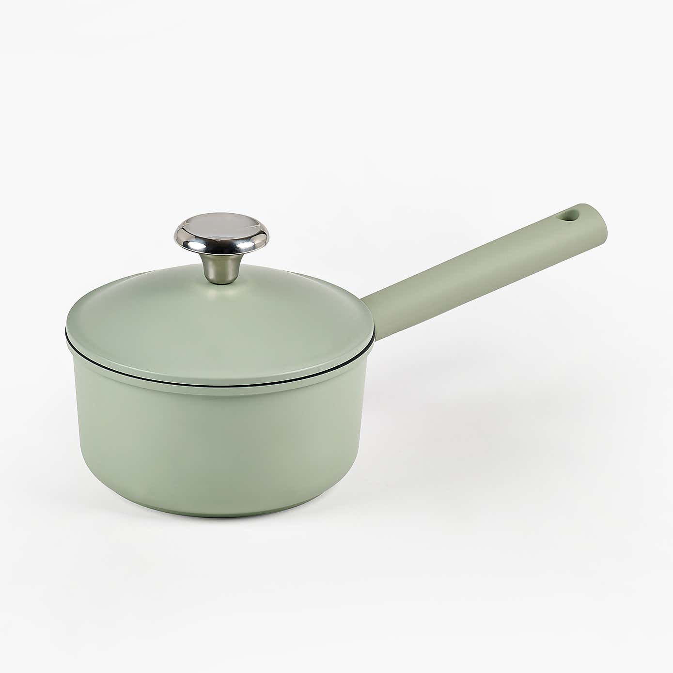 Cast Aluminium Saucepan 16cm With Lid Green