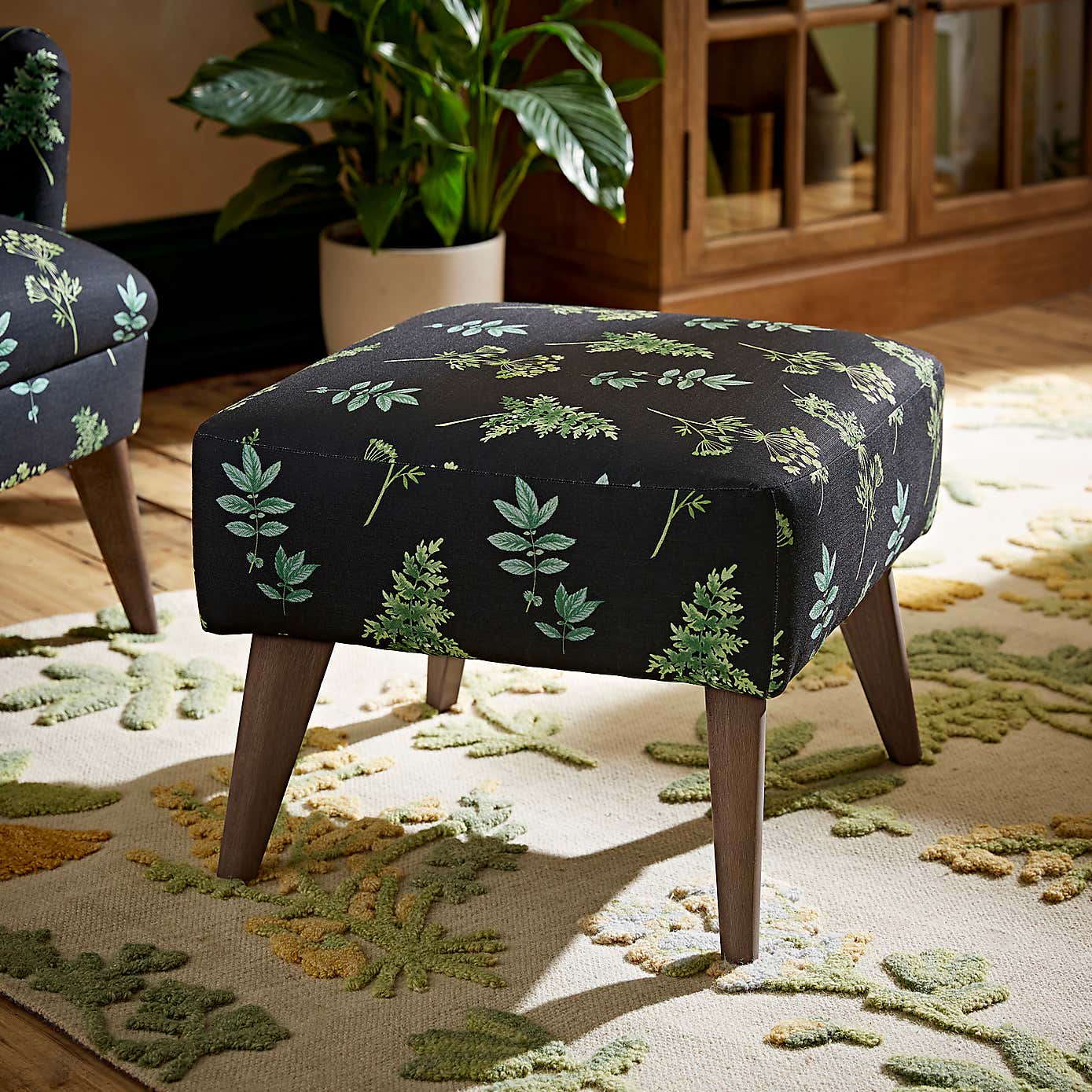 Marlow Marsh Botanical Print Footstool