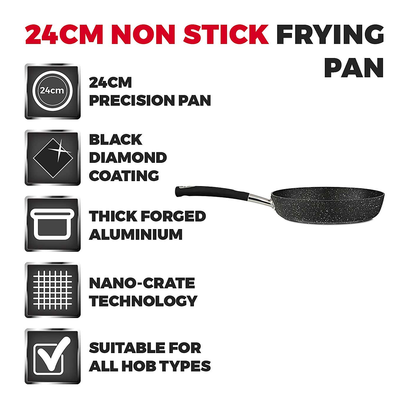 Tower Precision Non-Stick 24cm Frying Pan