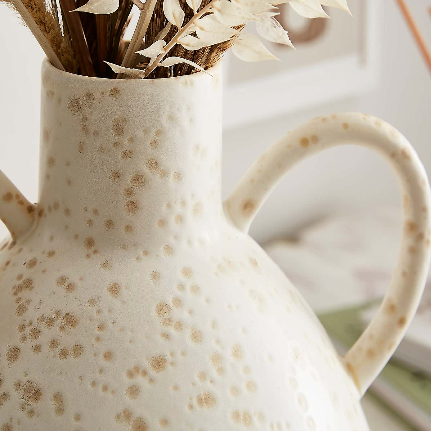 Reactive Glaze Vase with Handles