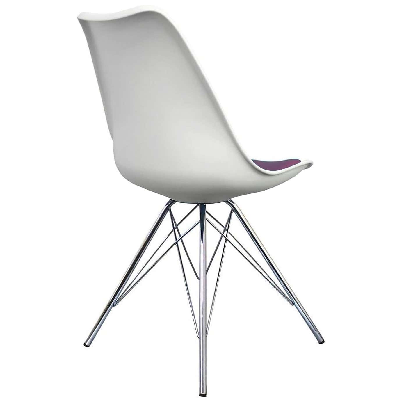 Fusion Living Soho White Plastic Dining Chair