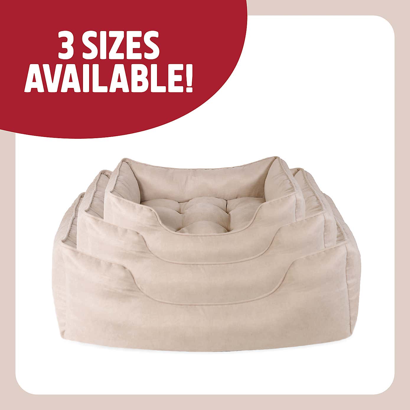 Rosewood Twill Box Pet Bed