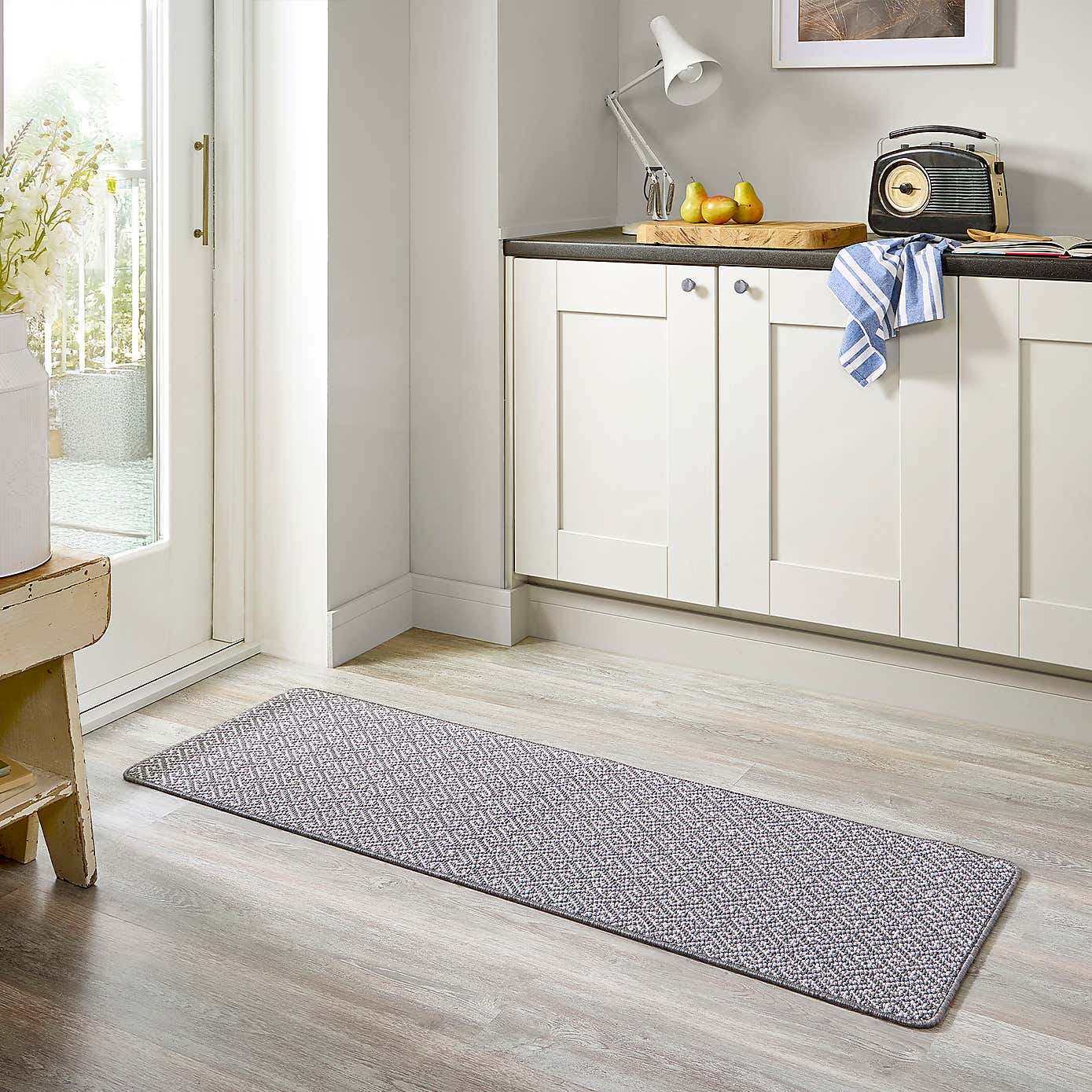 Marvel Boucle Greek Key Washable Runner