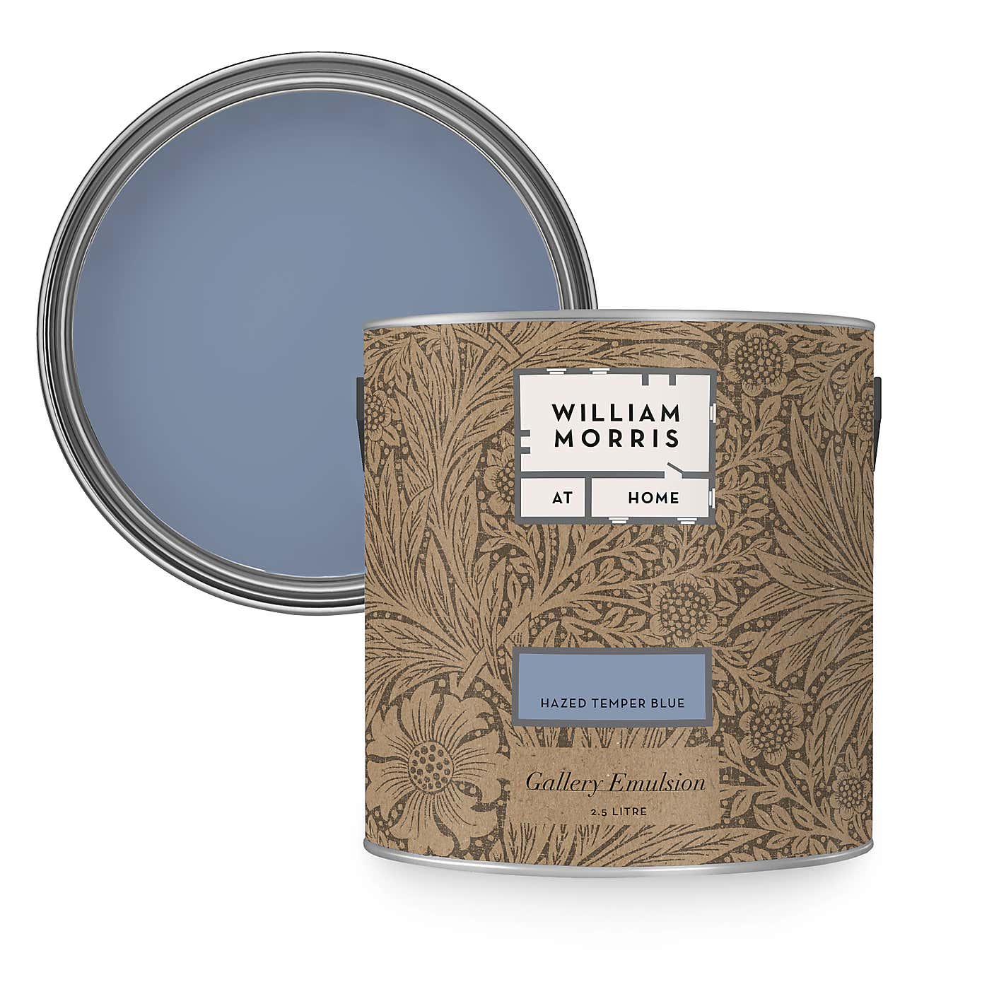 William Morris At Home Hazed Temper Blue Mast Gallery Emulsion Paint