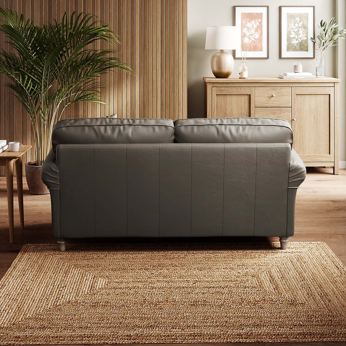 Flori Classic Leather 2 Seater Sofa