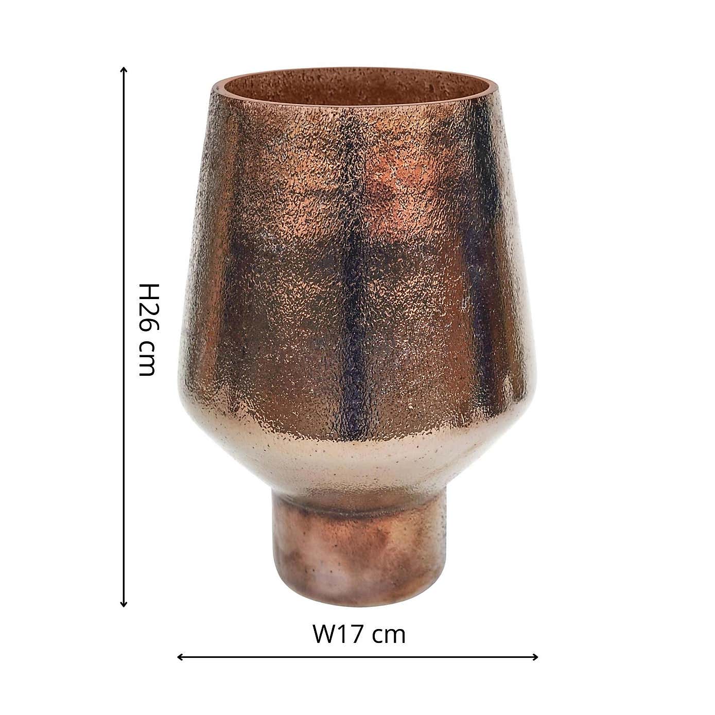 Opulent Tall Curved Metallic Glass Vase