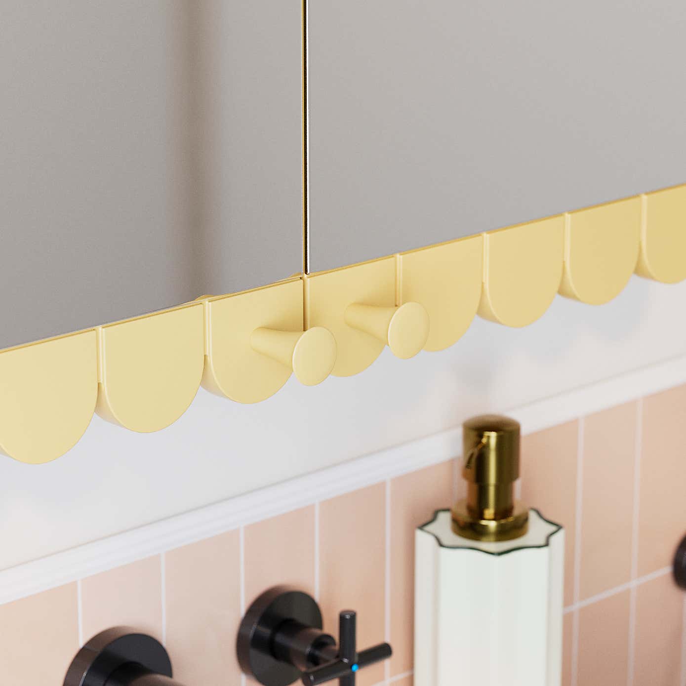 Scallop Mirror Wall Cabinet