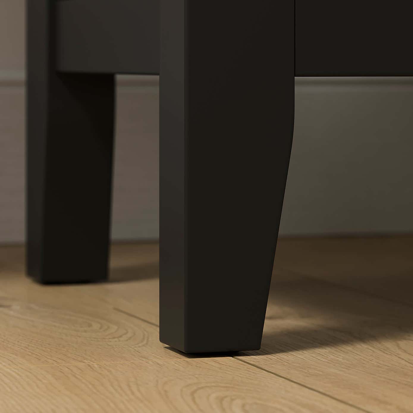 Lynton Glazed Small Black Sideboard