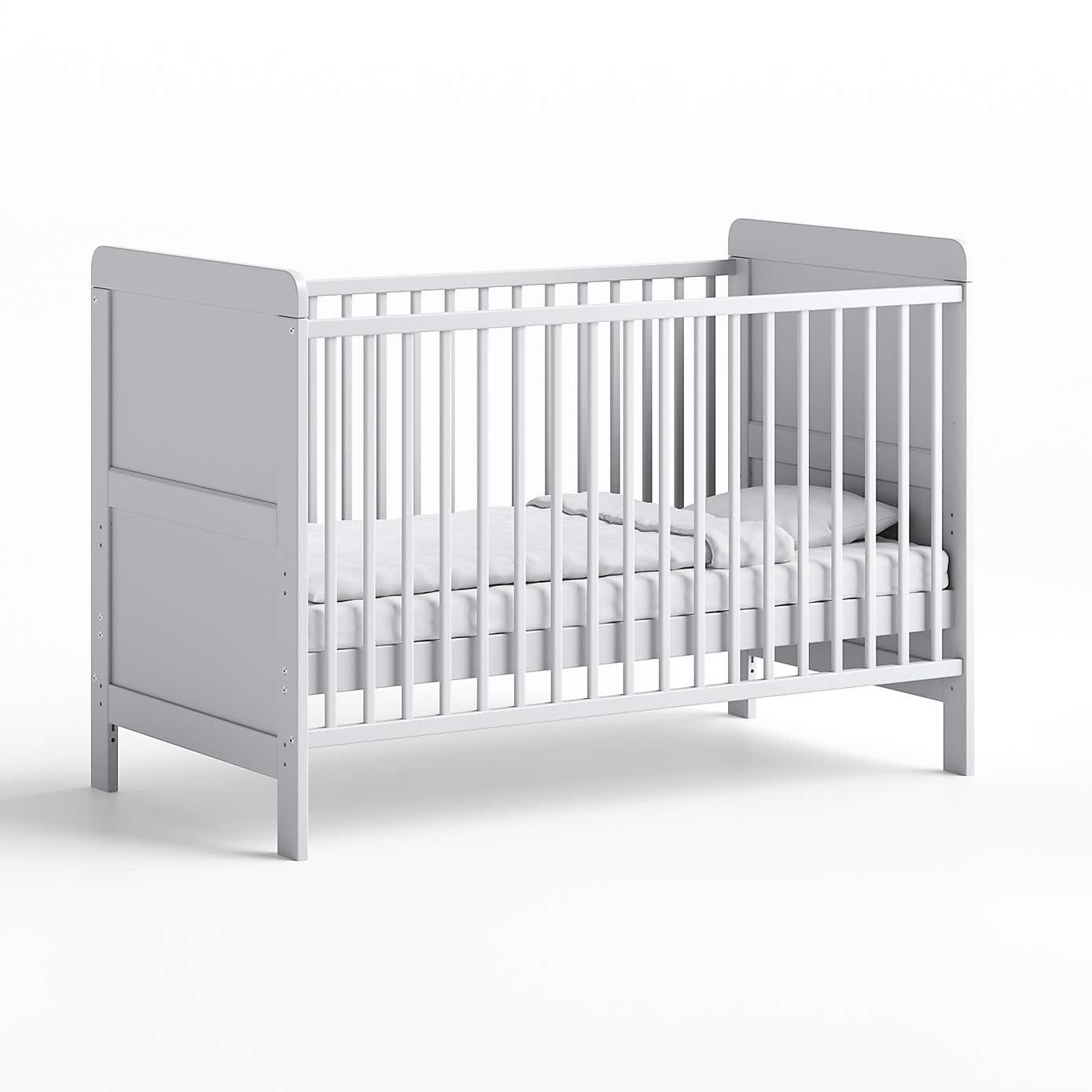 Little Acorns Classic Cot Bed and 3 Drawer Chest Nursery Set