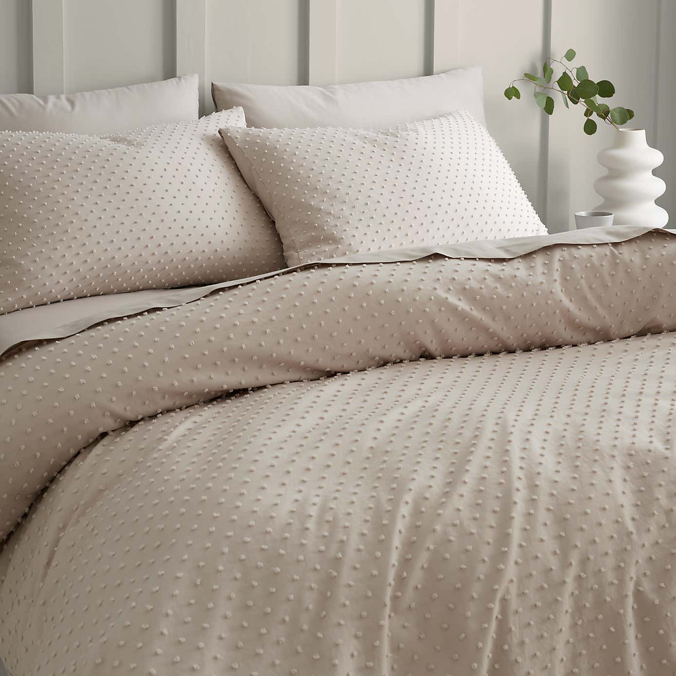 Valley Clipped Jacquard Duvet Cover & Pillowcase Set