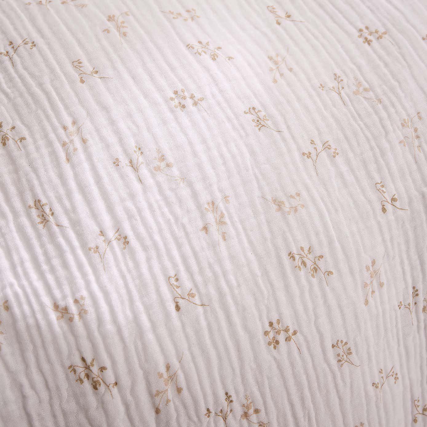 Cotton Muslin Sprig Floral Duvet Cover & Pillowcase Set