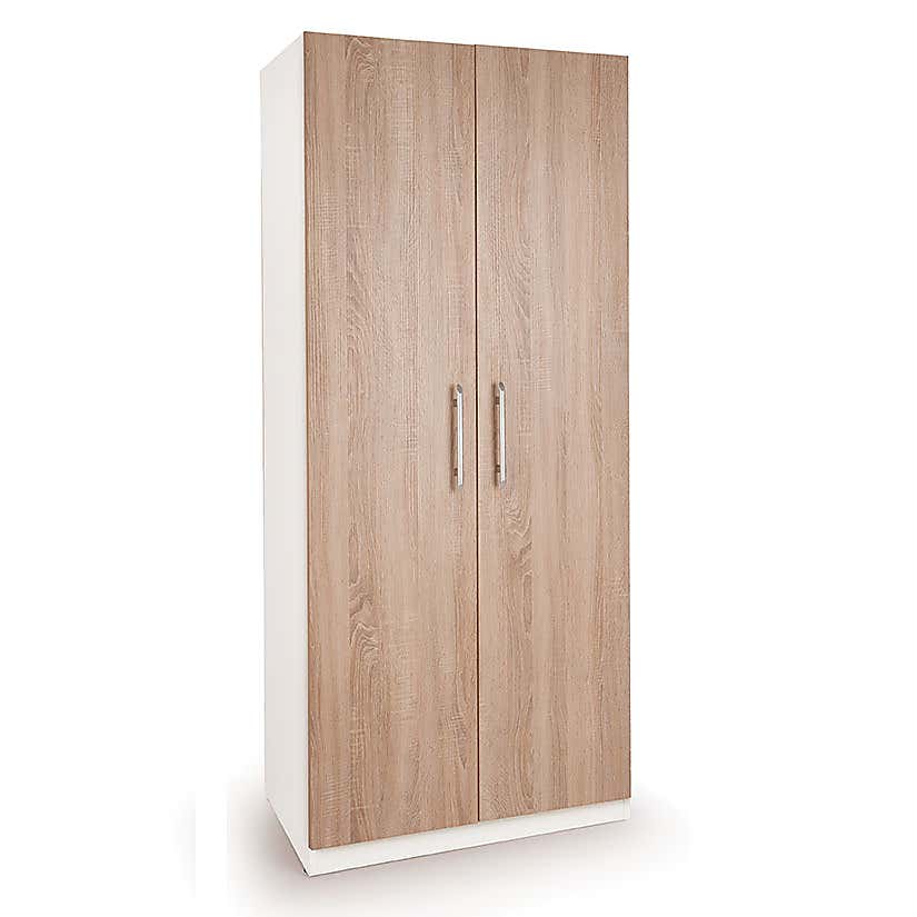 Euston Double Wardrobe, White
