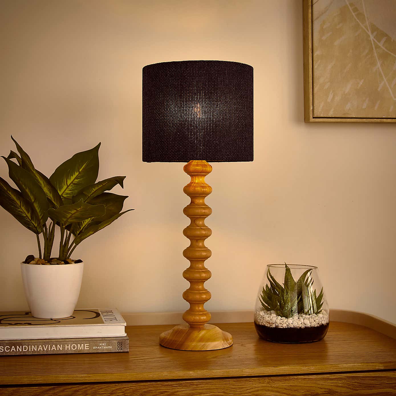 Barkweave Easy Fit Drum Lamp Shade