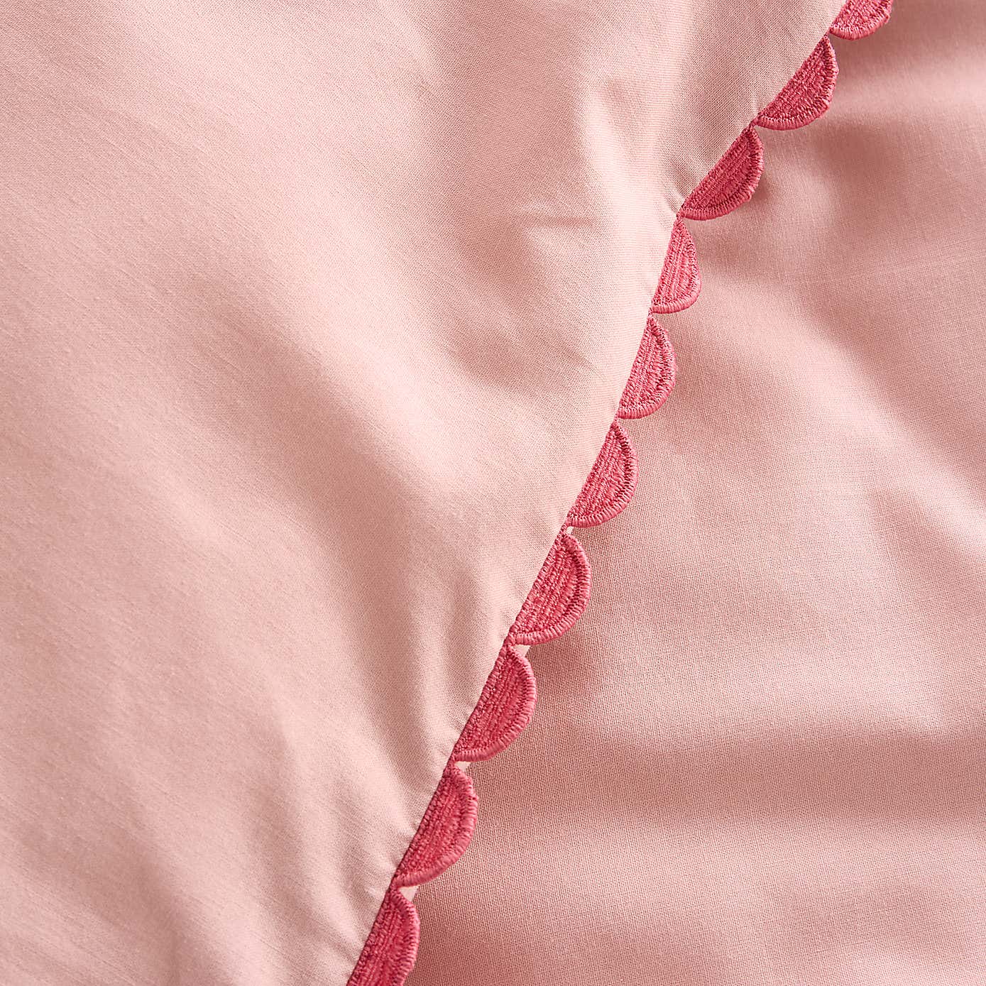 Phoebe Scallop 100% Cotton Duvet Cover and Pillowcase Set