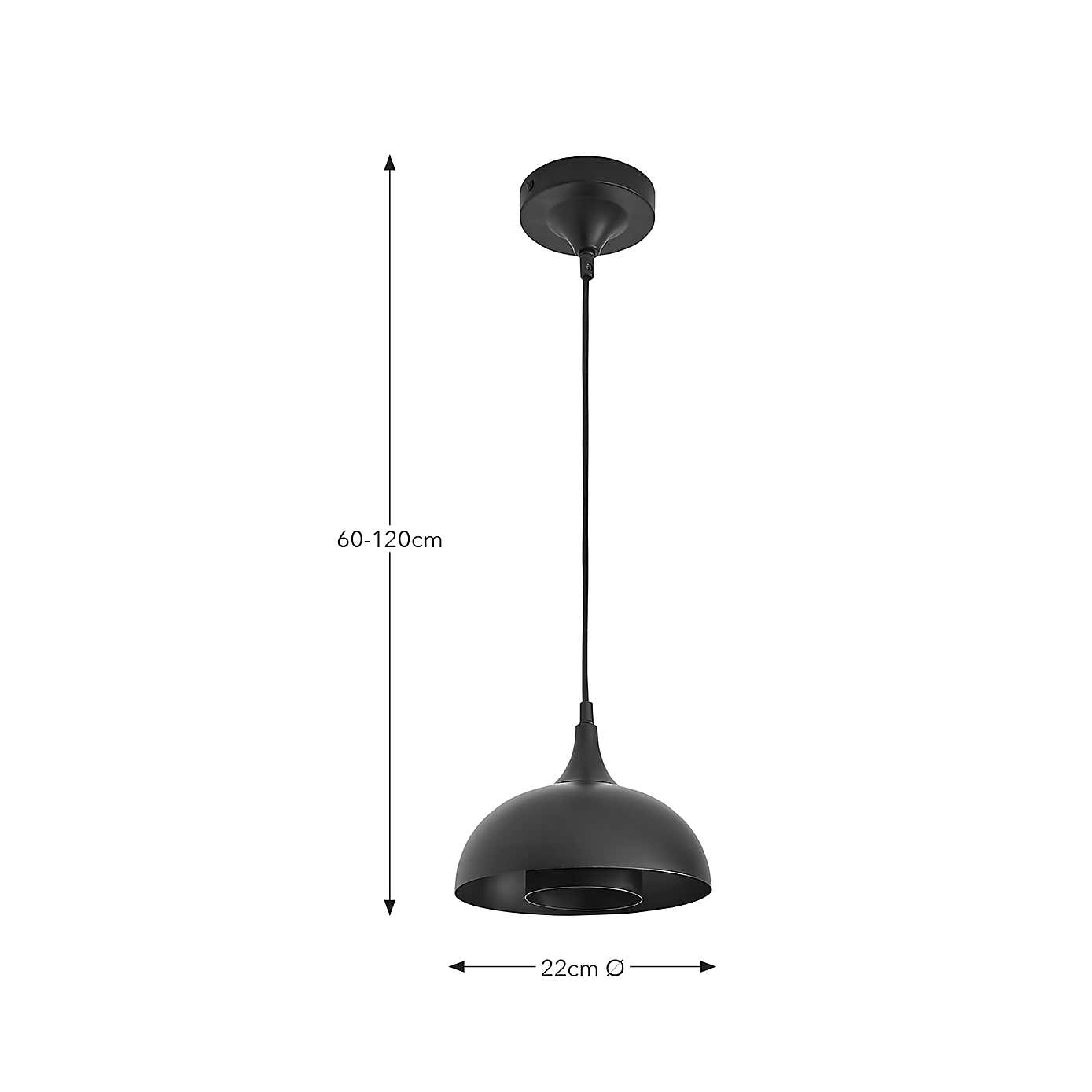 Elements Lennon Industrial 2 Tier Dome Mini Pendant Light