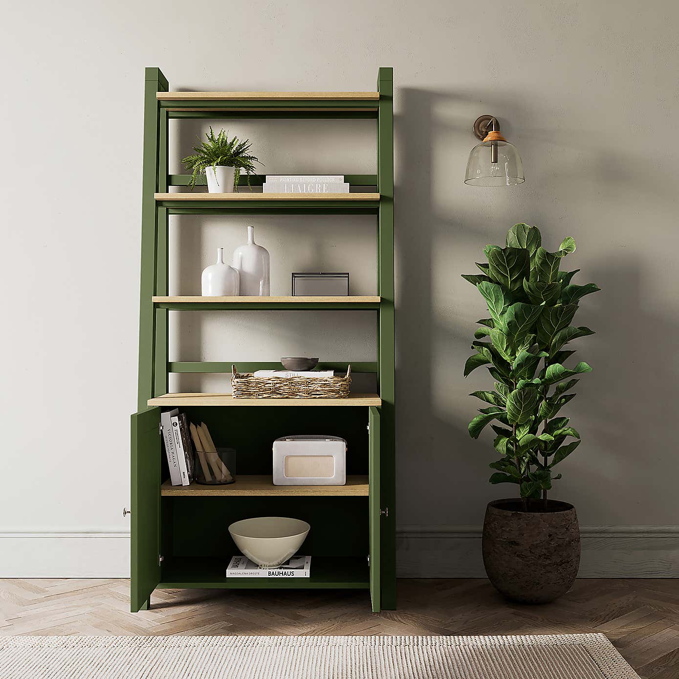 Olney Storage Ladder Shelf Stone