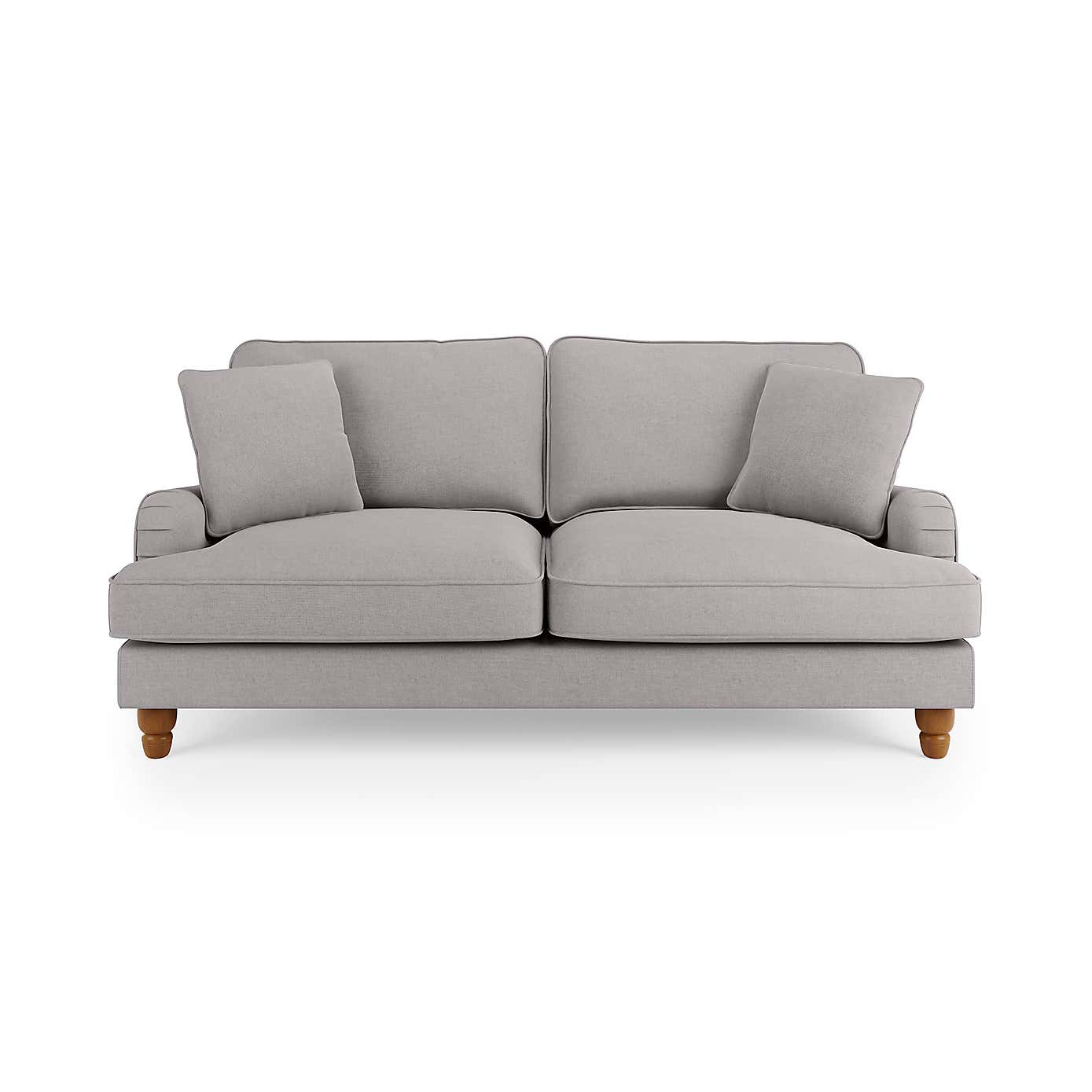 Beatrice Flatweave Grey 3 Seater Sofa