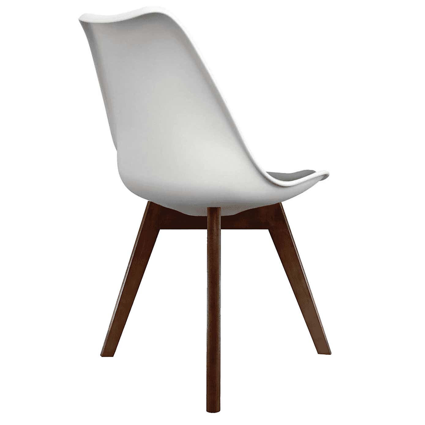 Fusion Living Soho White Plastic Dining Chair with Squared Legs
