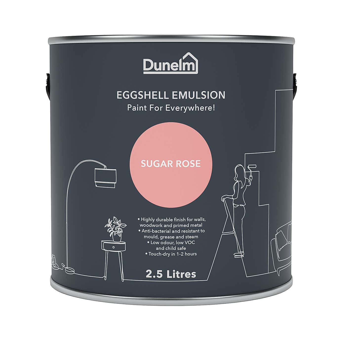 Dunelm Sugar Rose Eggshell Emulsion Paint