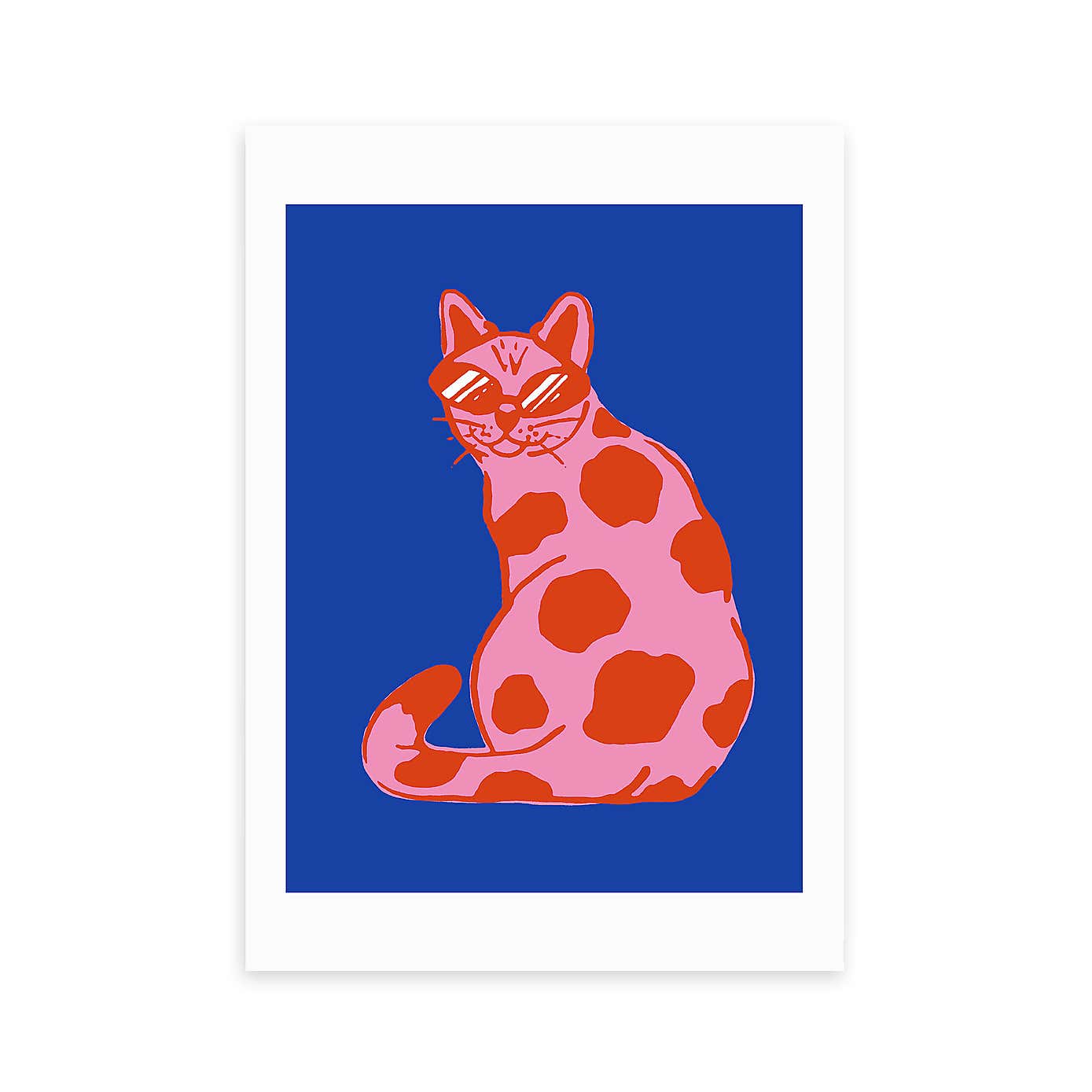 East End Prints Groovy Cat Print by Tartagain