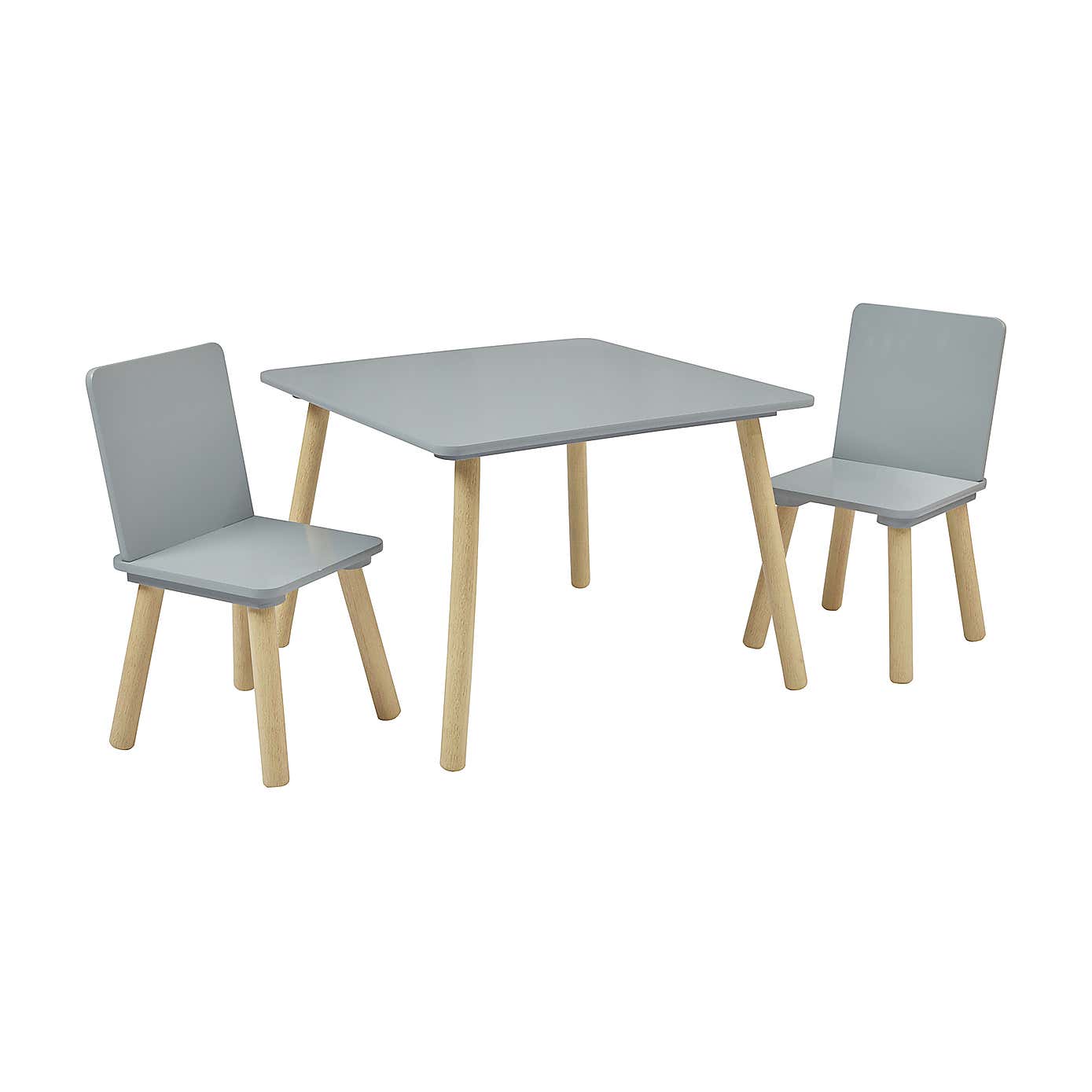 Liberty House Kids Table And Two Chairs Set, Pine