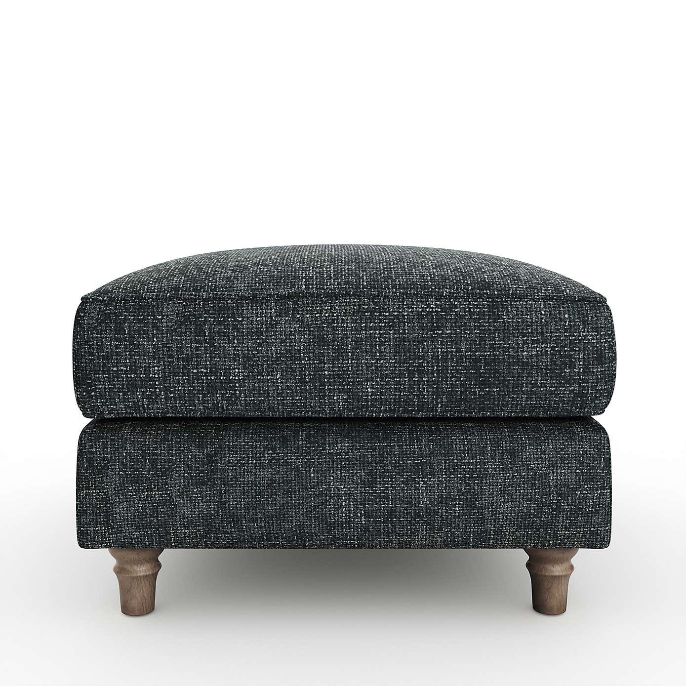 Flori Footstool, Chunky Chenille