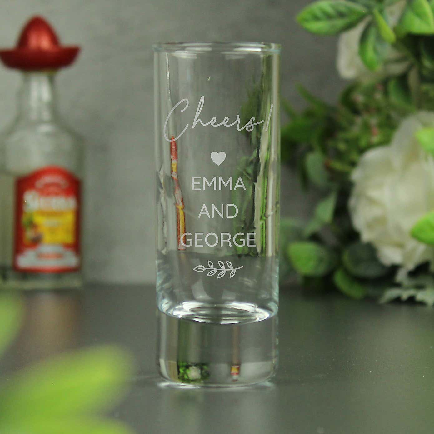 Personalised Botanical Shot Glass