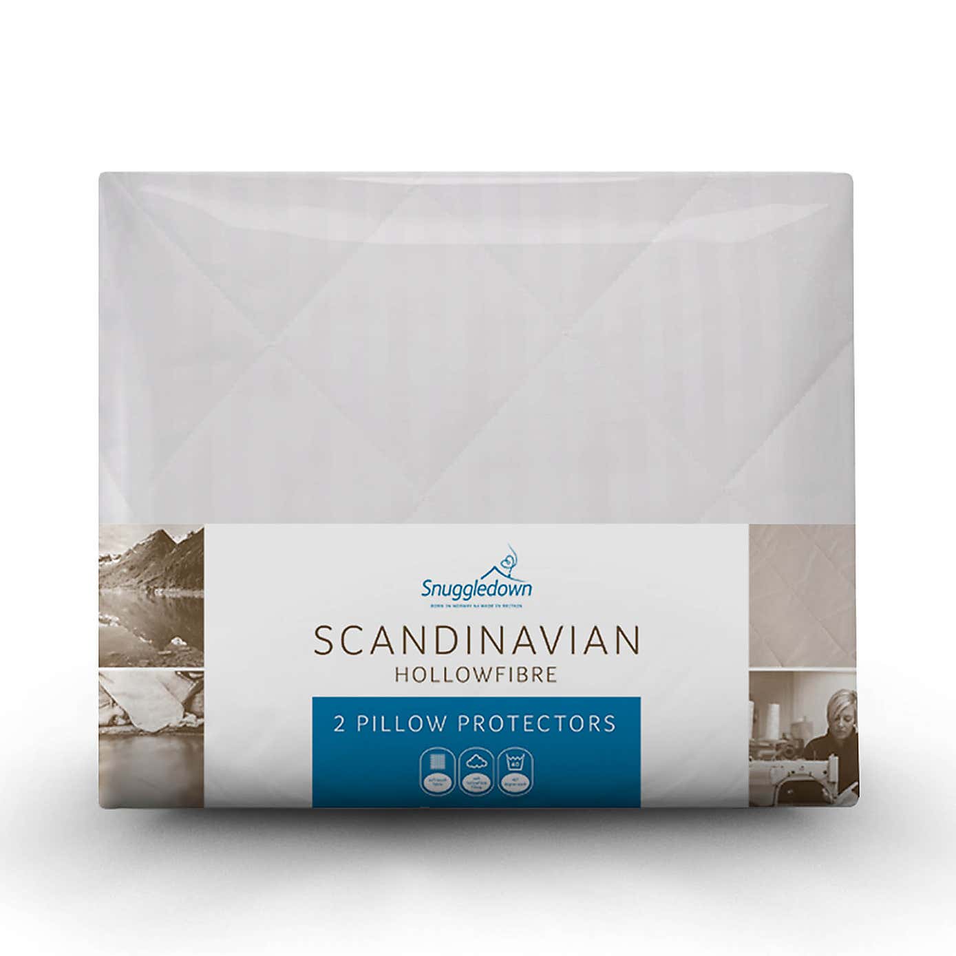 Snuggledown Pack of 2 Scandinavian Pillow Protectors