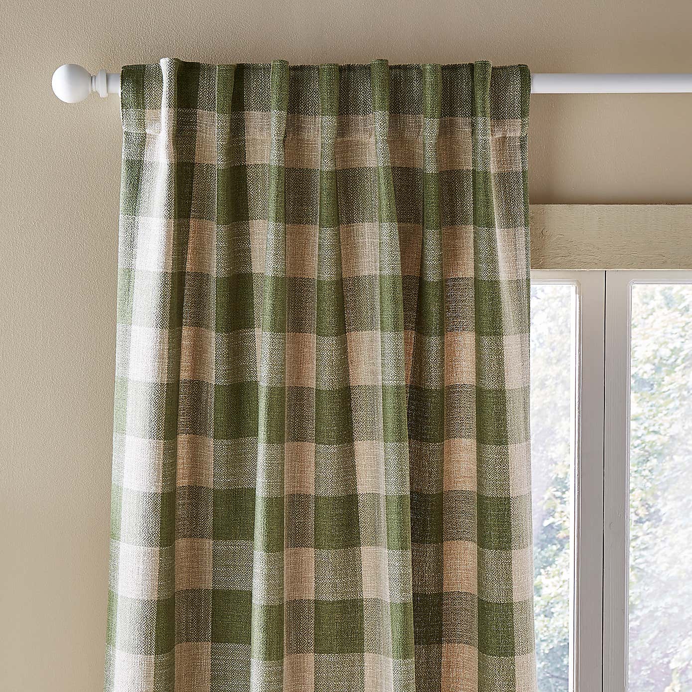 Edited Life Elton Check Unlined Tab Top Curtains