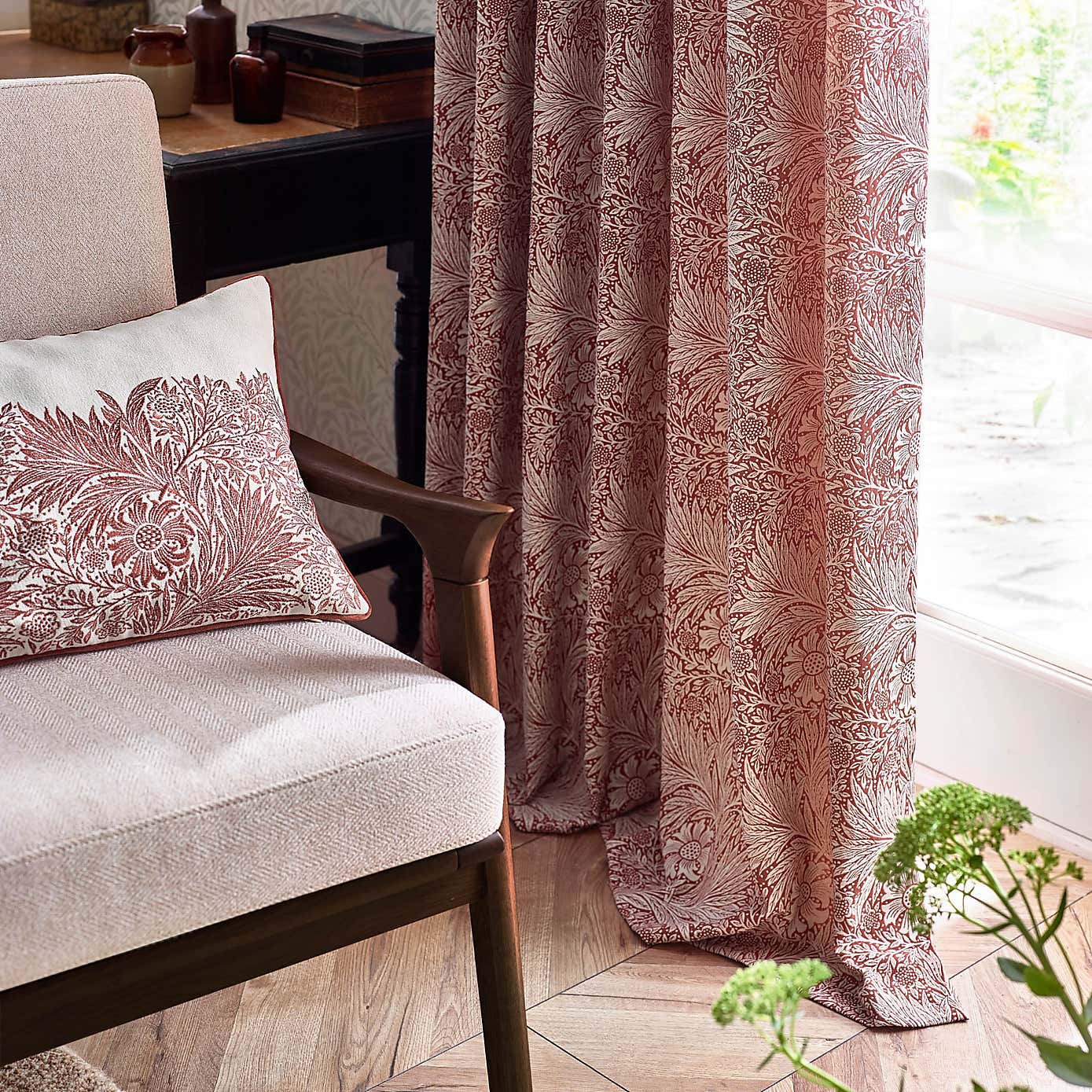 Morris & Co. Marigold Jacquard Pencil Pleat Curtains