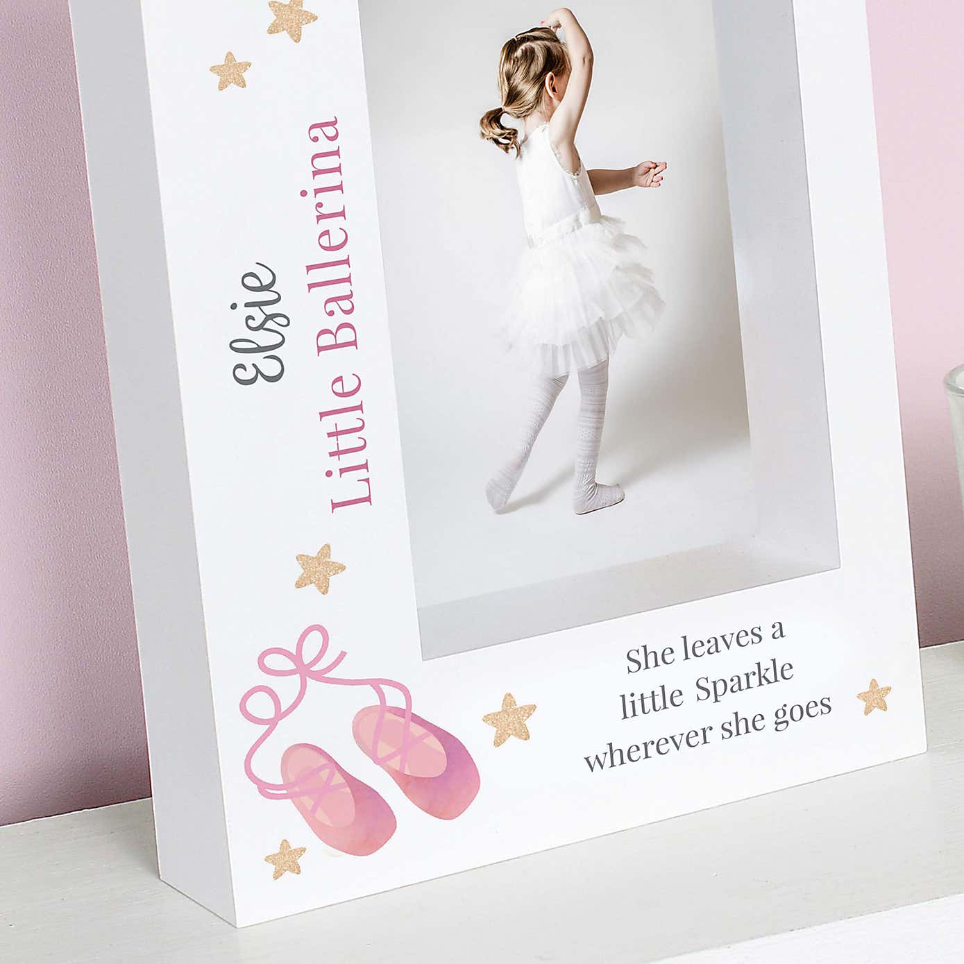 Personalised Swan Lake Ballet Portrait Box Photo Frame