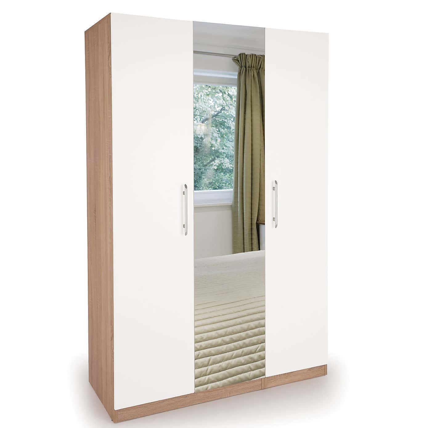 Hyde Mirrored Triple Wardrobe