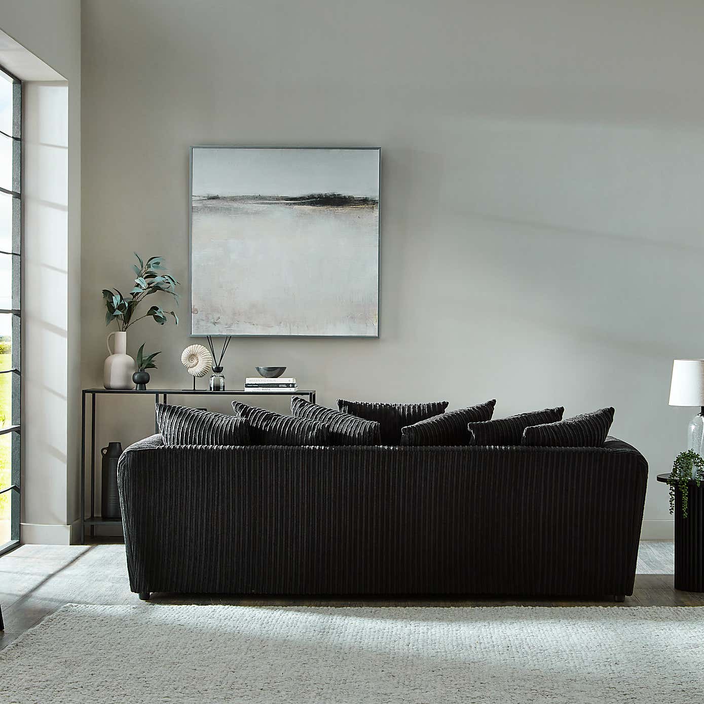 Blake Curved Arm Scatter Back Jumbo Cord 4 Seater Sofa