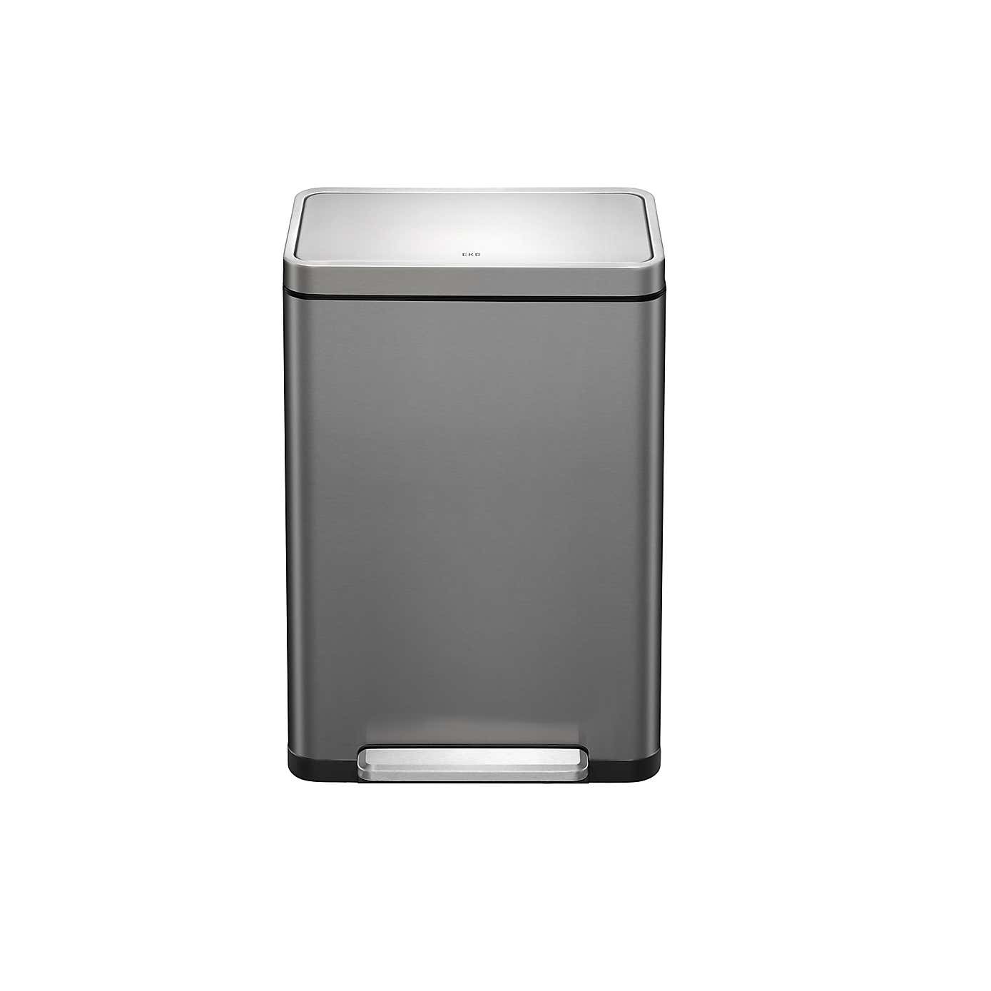 EKO X Cube 45L Titanium Grey Steel Pedal Bin