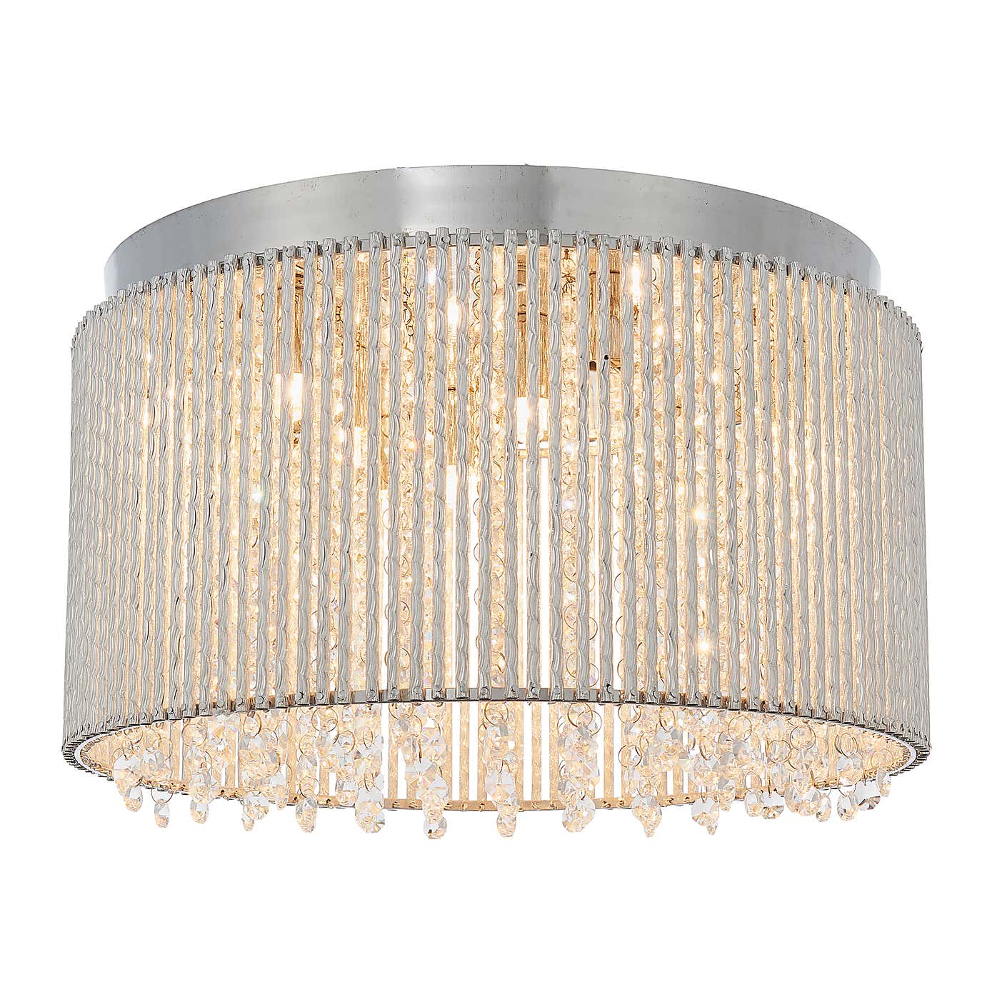Vogue Galina 10 Light Crystal Flush Fitting Chrome