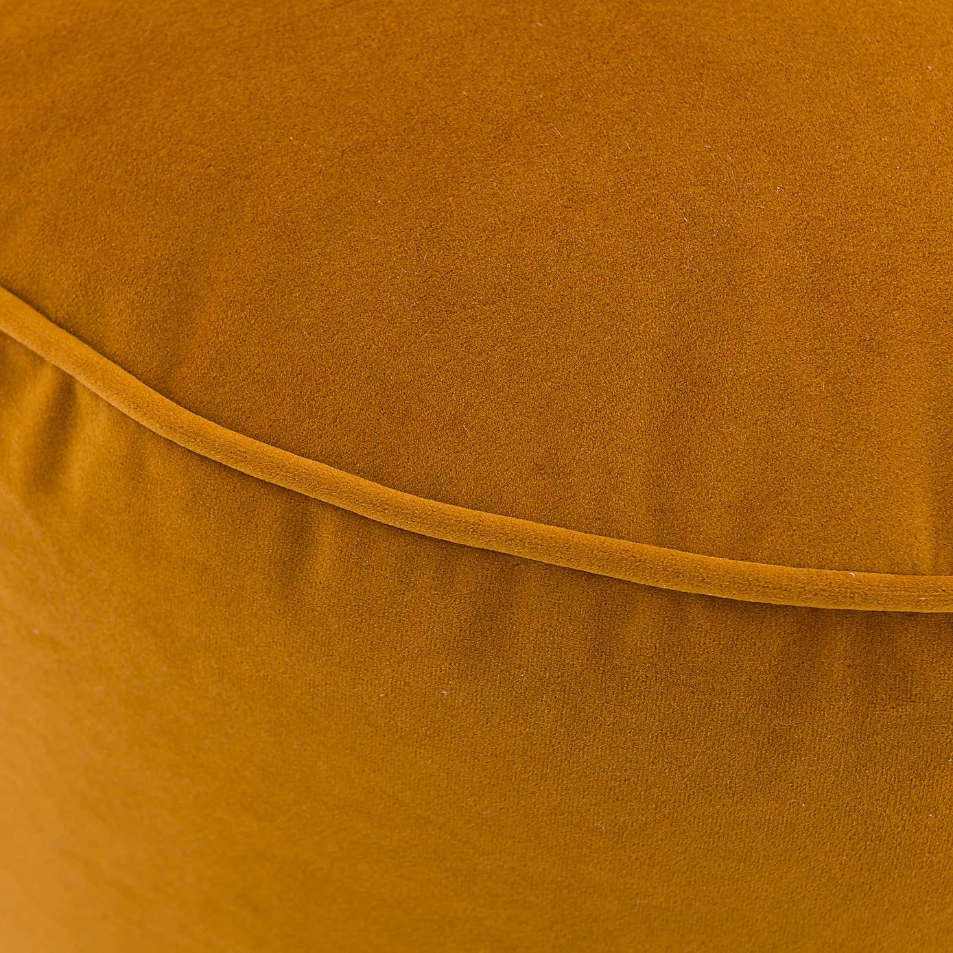 Eliza Velvet Old Gold Pouffe