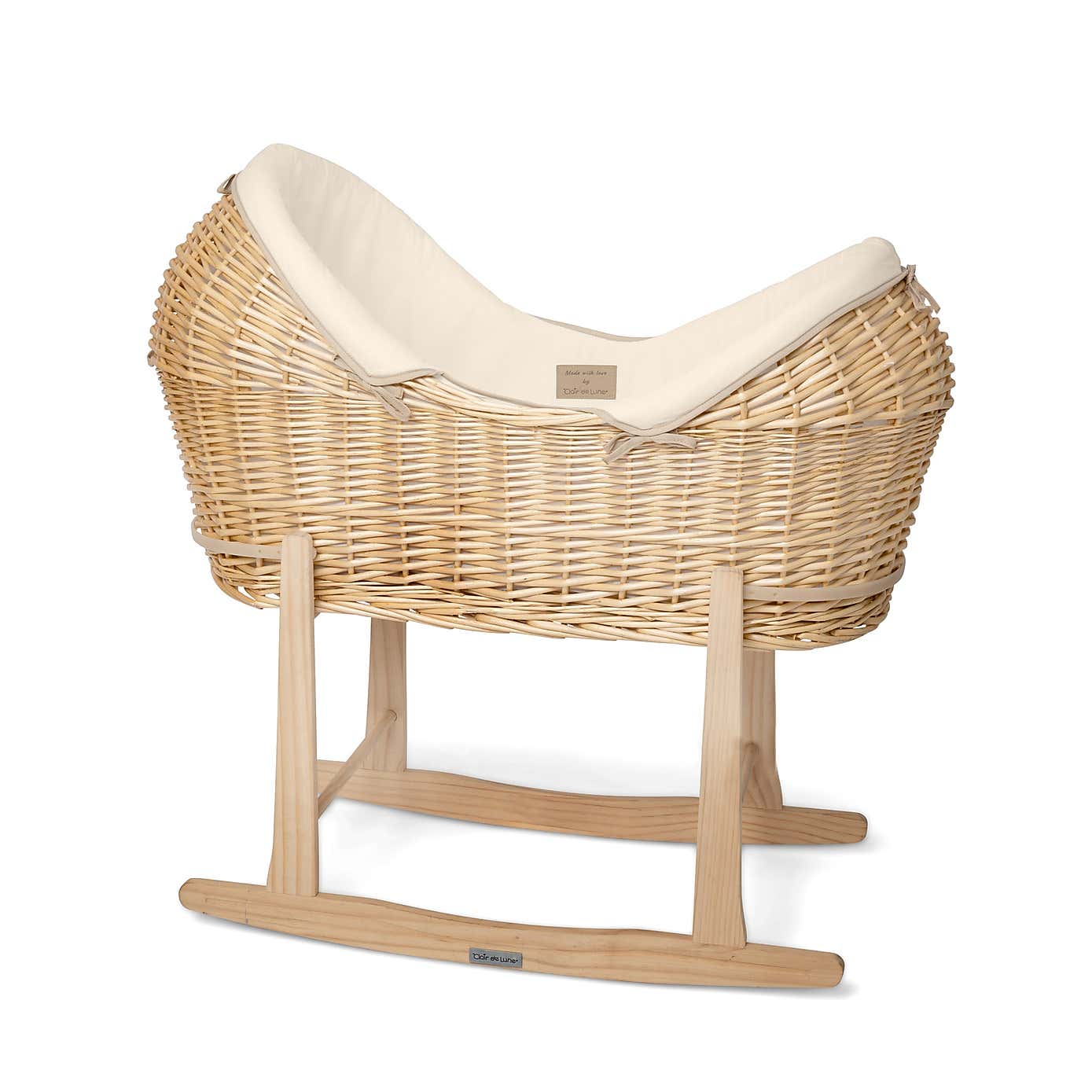 Clair de Lune Organic Noah Pod With Natural Rocking Stand
