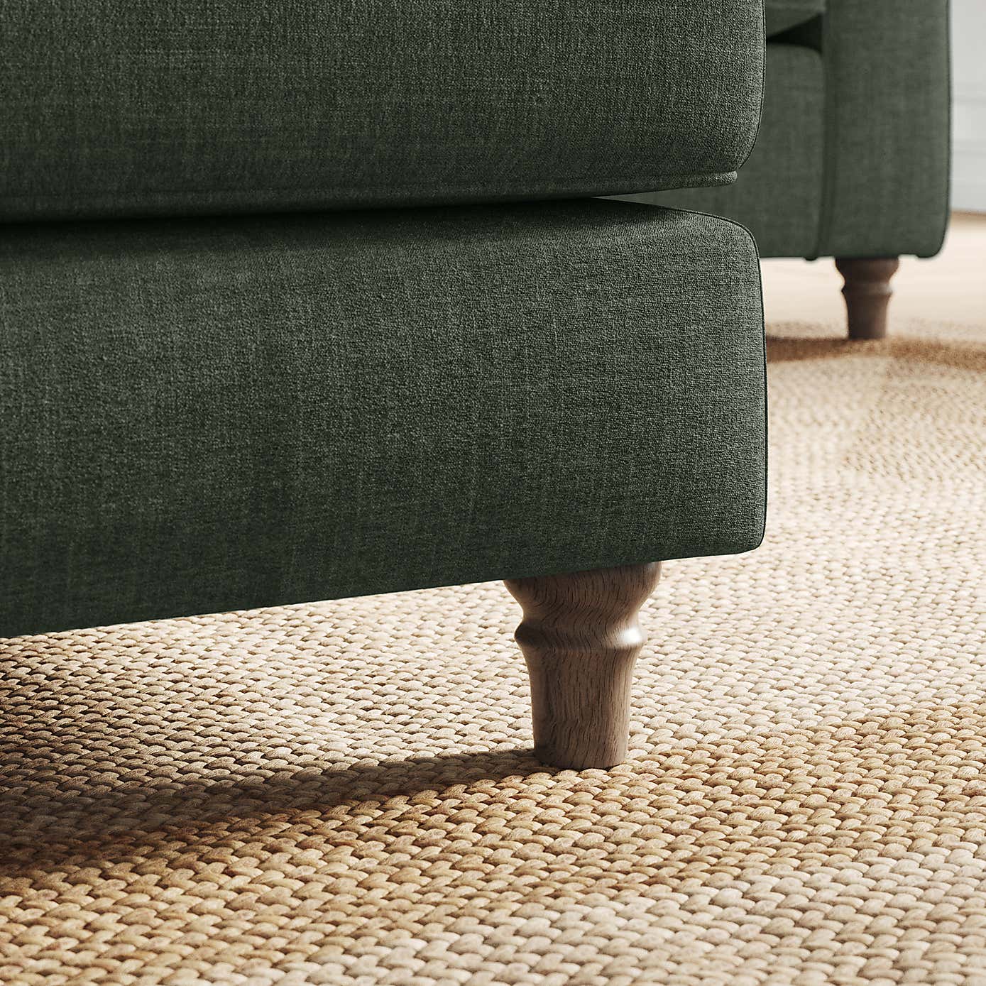 Flori Footstool, Tonal Plush Chenille