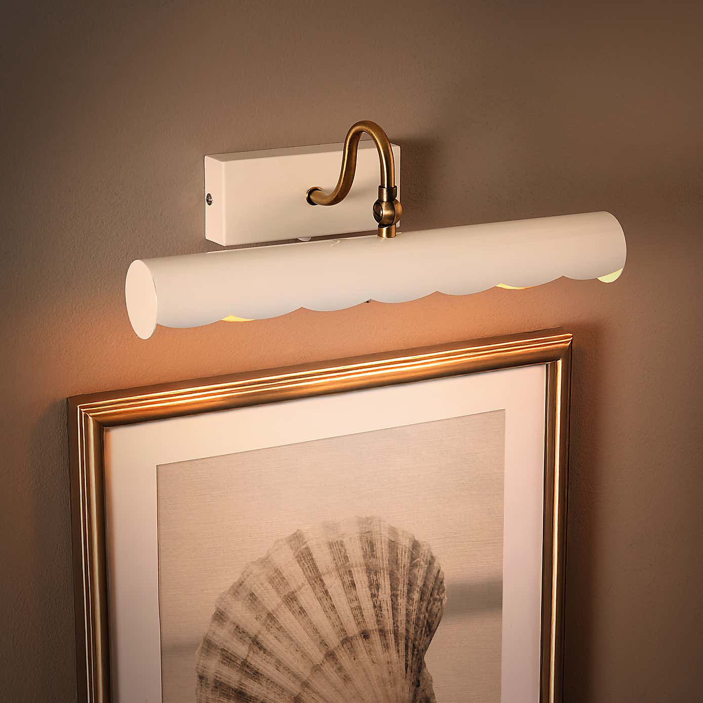 Remi Scalloped 2 Light Adjustable Picture Wall Light
