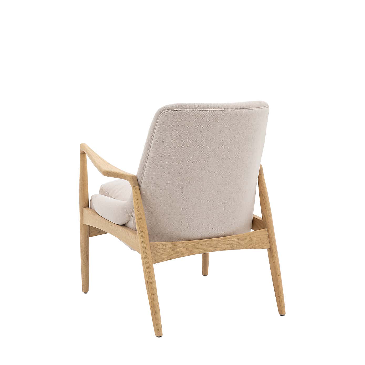 Callar Linen Wooden Arm Accent Chair